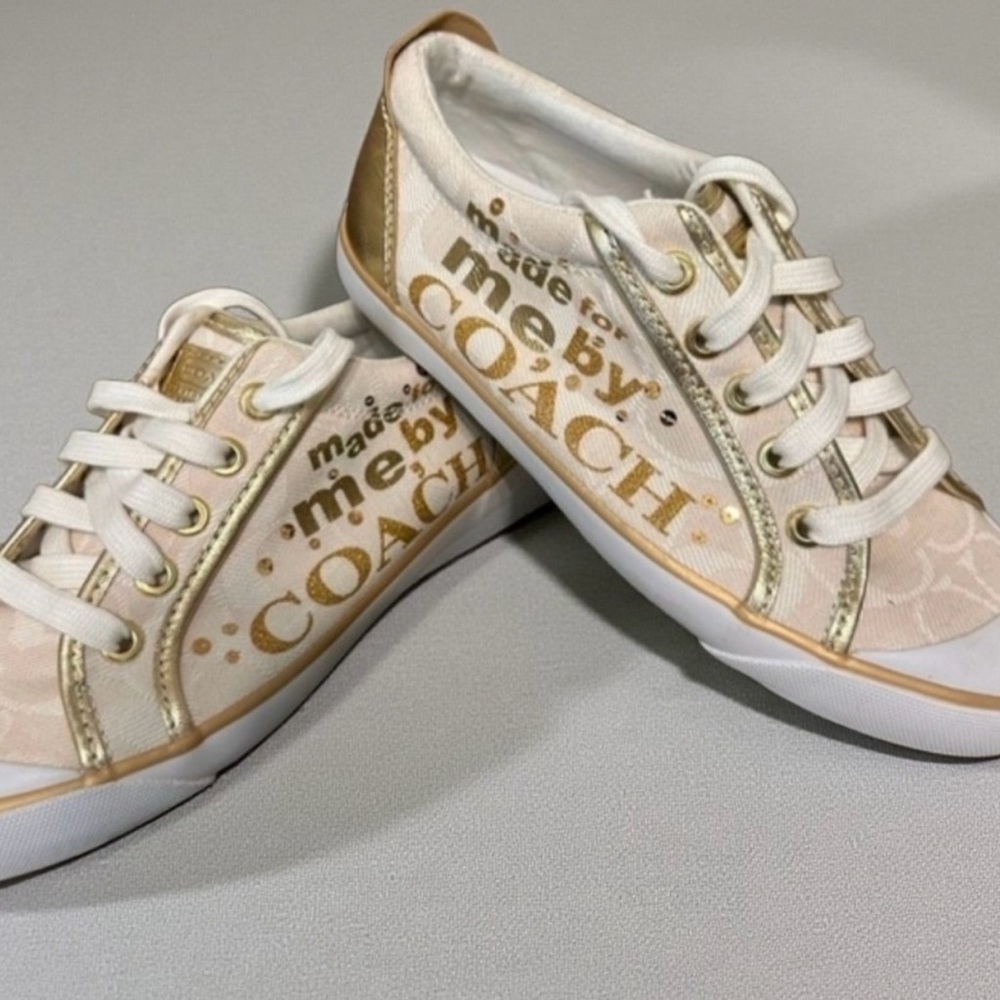 Coach Legacy Gold and Cream Women's Sneakers